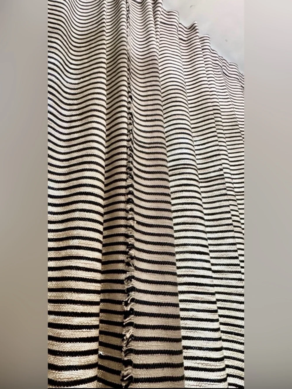 Anthropologie 96” Luxe Linen Blend Woven Curtain